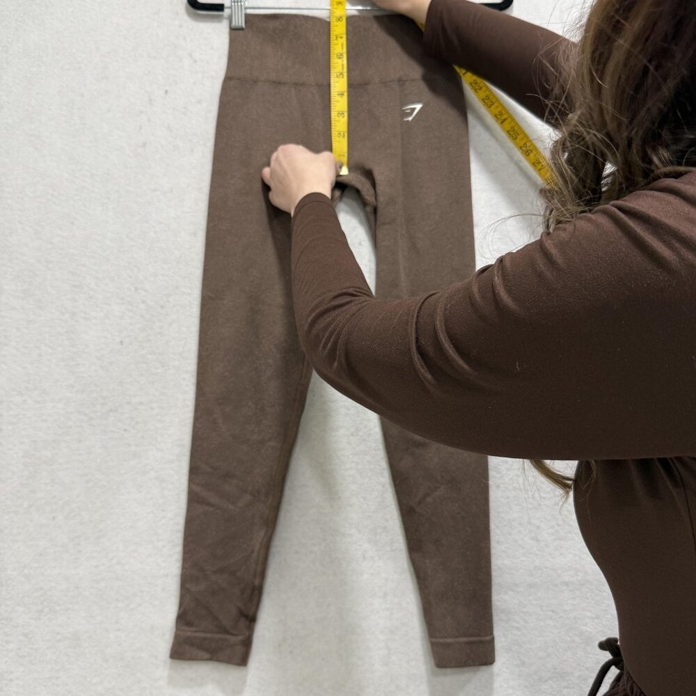 Gymshark Leggings Womens Small Brown Seamless High Rise Ankle Yoga Athletic - Picture 3 of 10